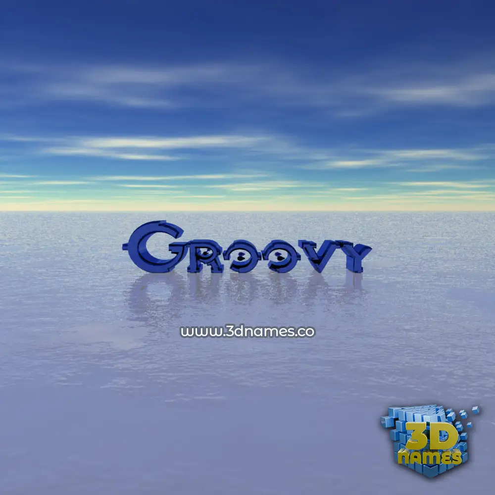 groovy in Horizon style - 3D name wallpaper