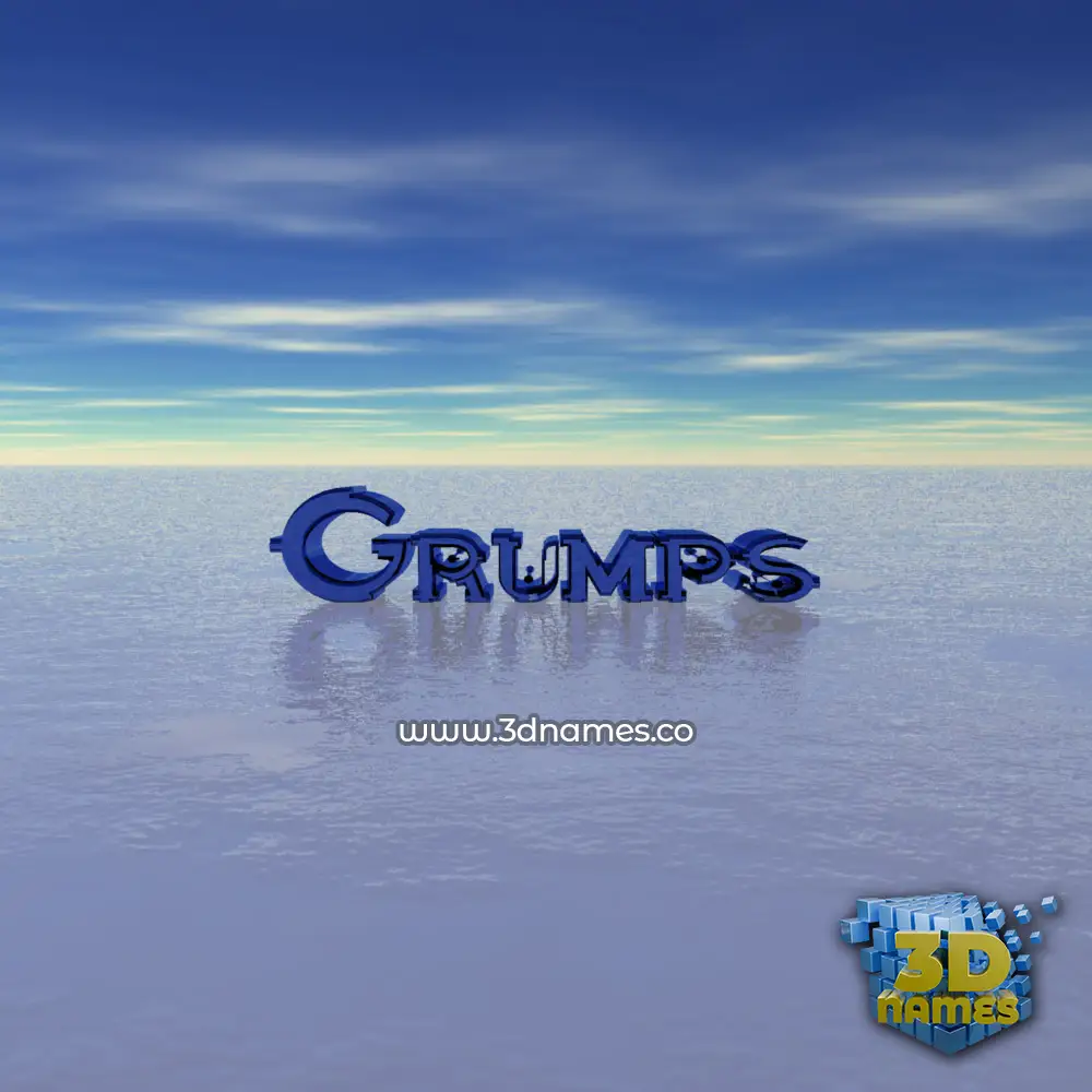 grumps in Horizon style - 3D name wallpaper