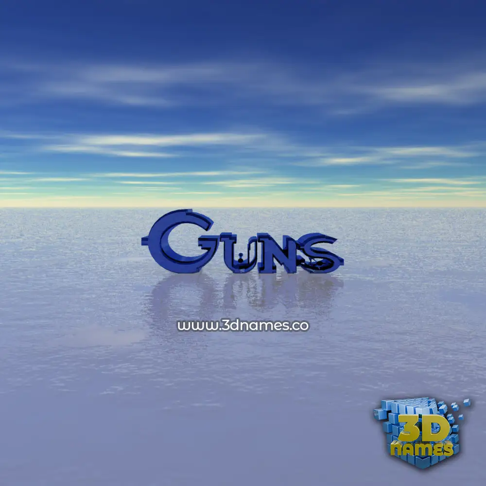 guns in Horizon style - 3D name wallpaper
