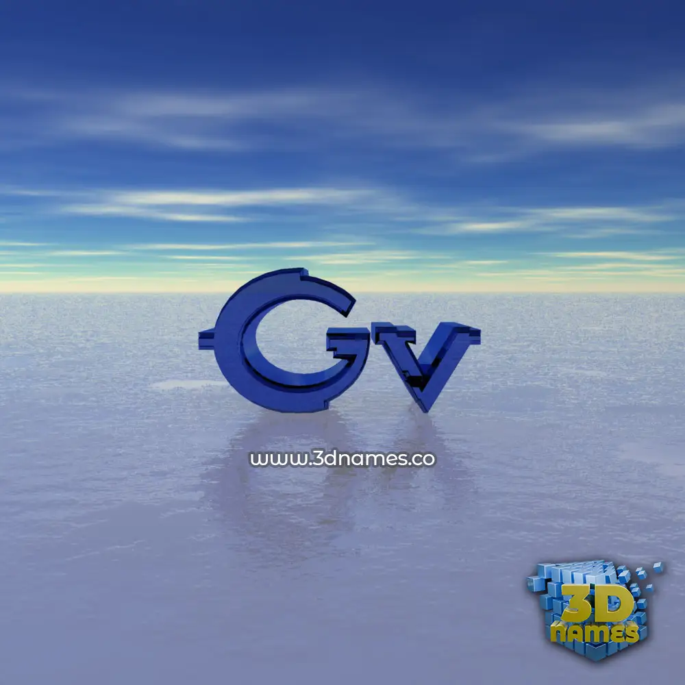 gv in Horizon style - 3D name wallpaper
