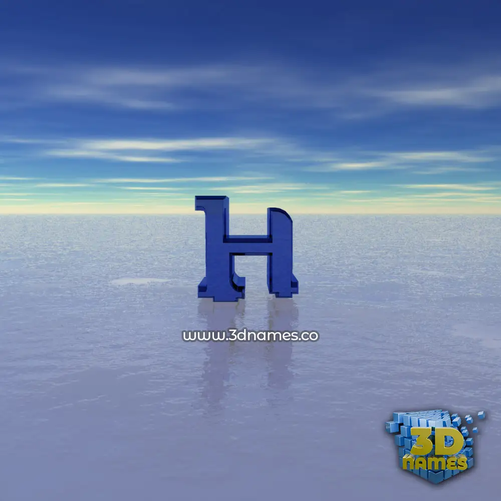 h in Horizon style - 3D name wallpaper