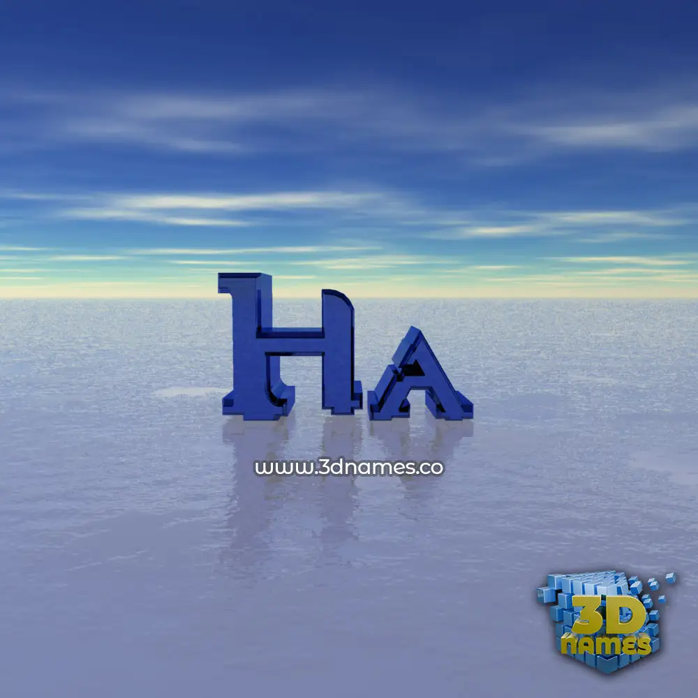 ha in Horizon style - 3D name wallpaper
