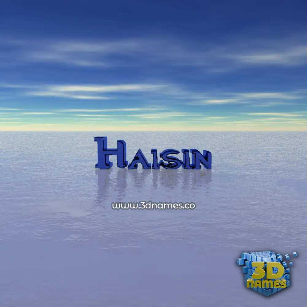 haisin in Horizon style - 3D name wallpaper