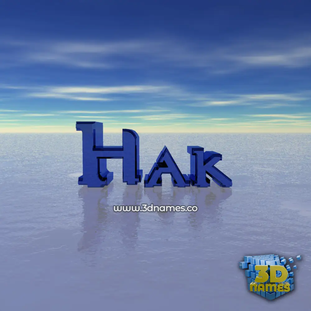 hak in Horizon style - 3D name wallpaper
