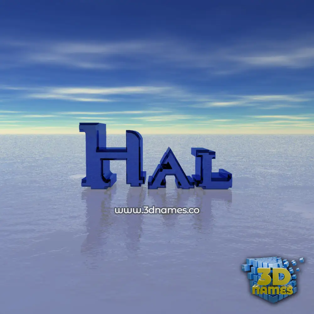hal in Horizon style - 3D name wallpaper