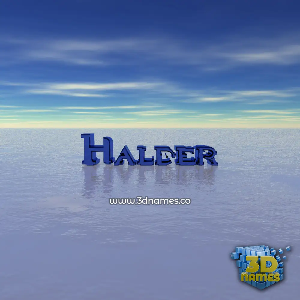 halder in Horizon style - 3D name wallpaper