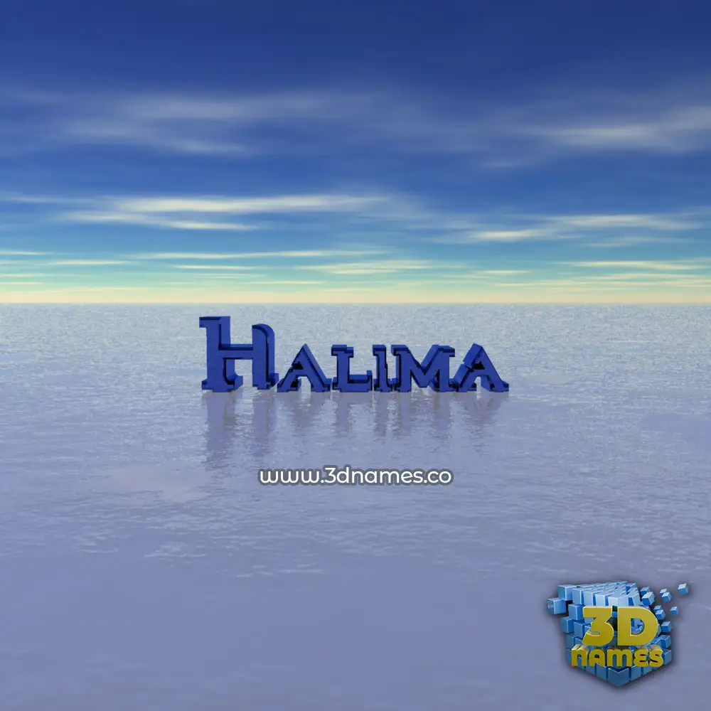 halima in Horizon style - 3D name wallpaper