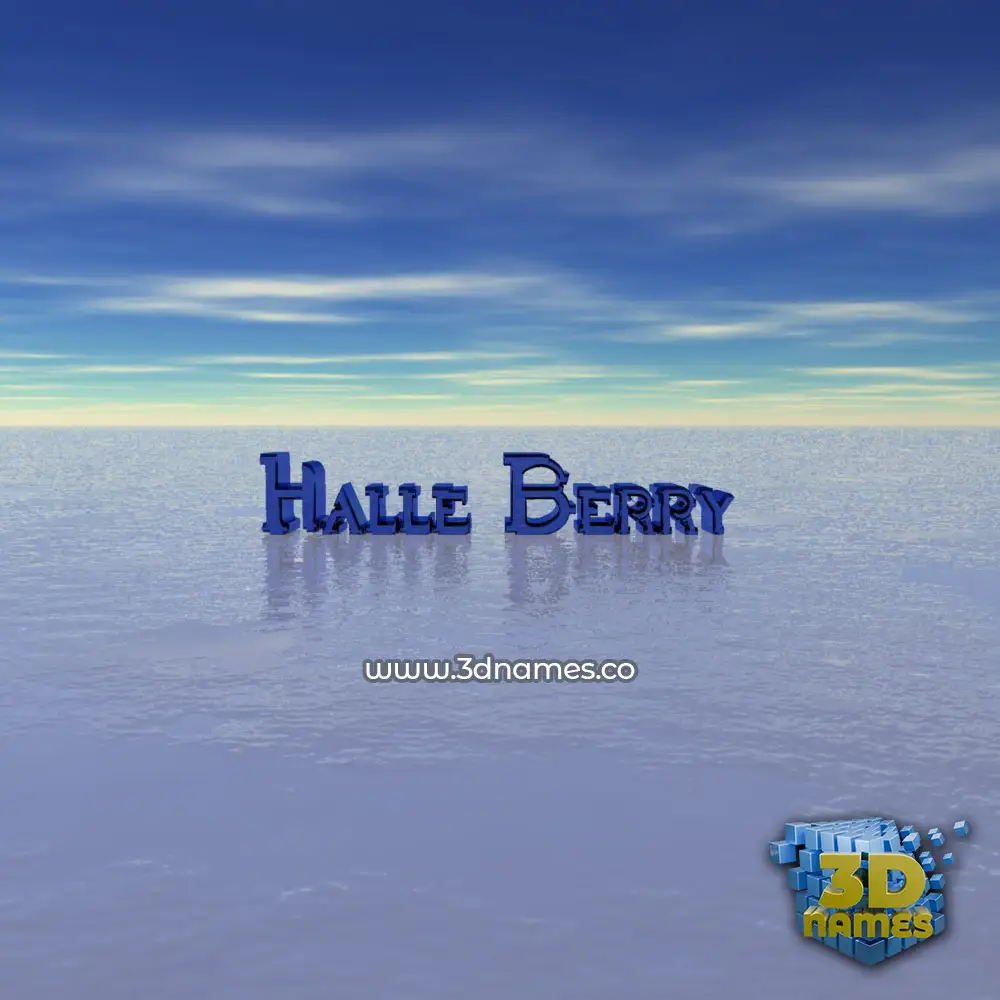 halle berry in Horizon style - 3D name wallpaper