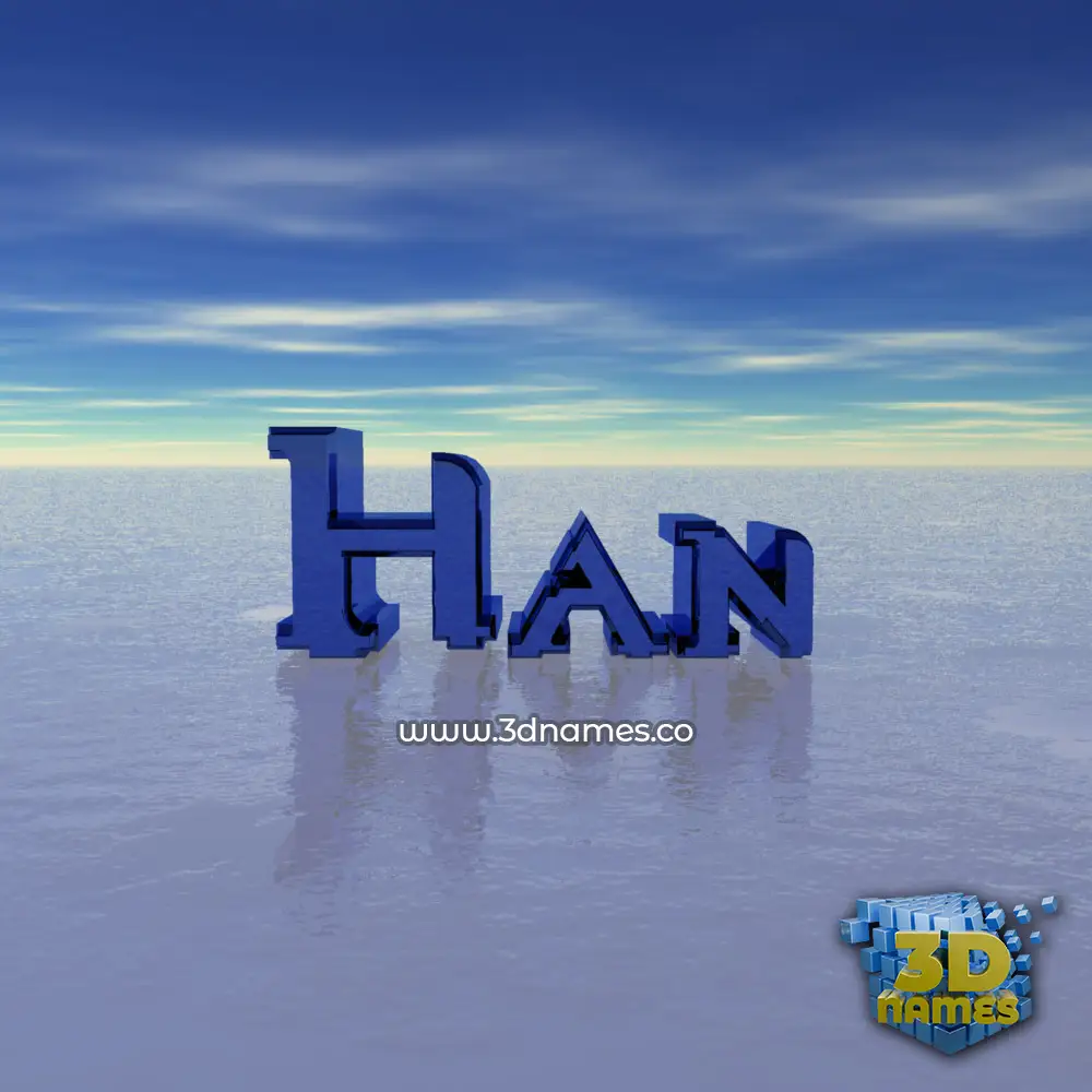 han in Horizon style - 3D name wallpaper