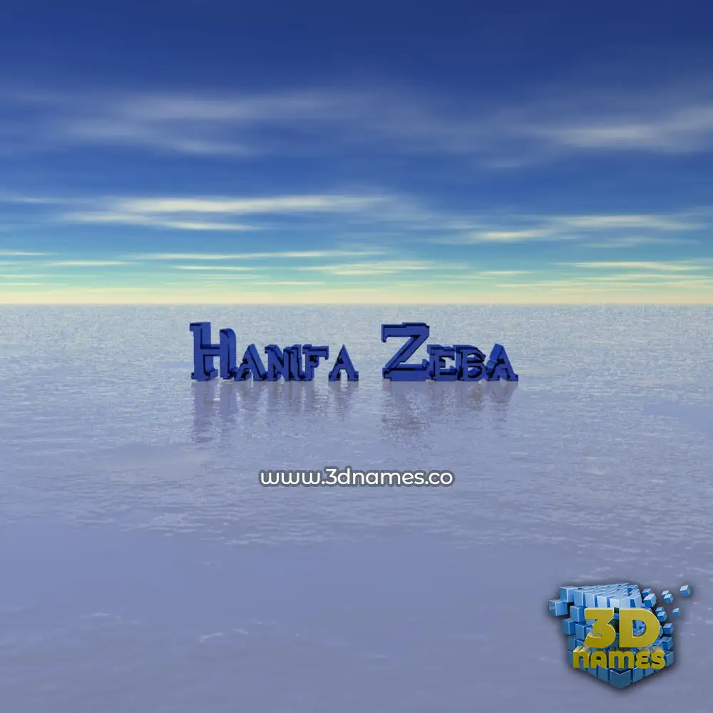 hanifa zeba in Horizon style - 3D name wallpaper
