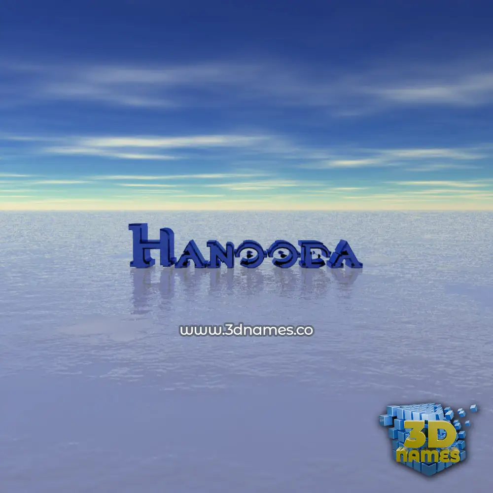 hanooda in Horizon style - 3D name wallpaper