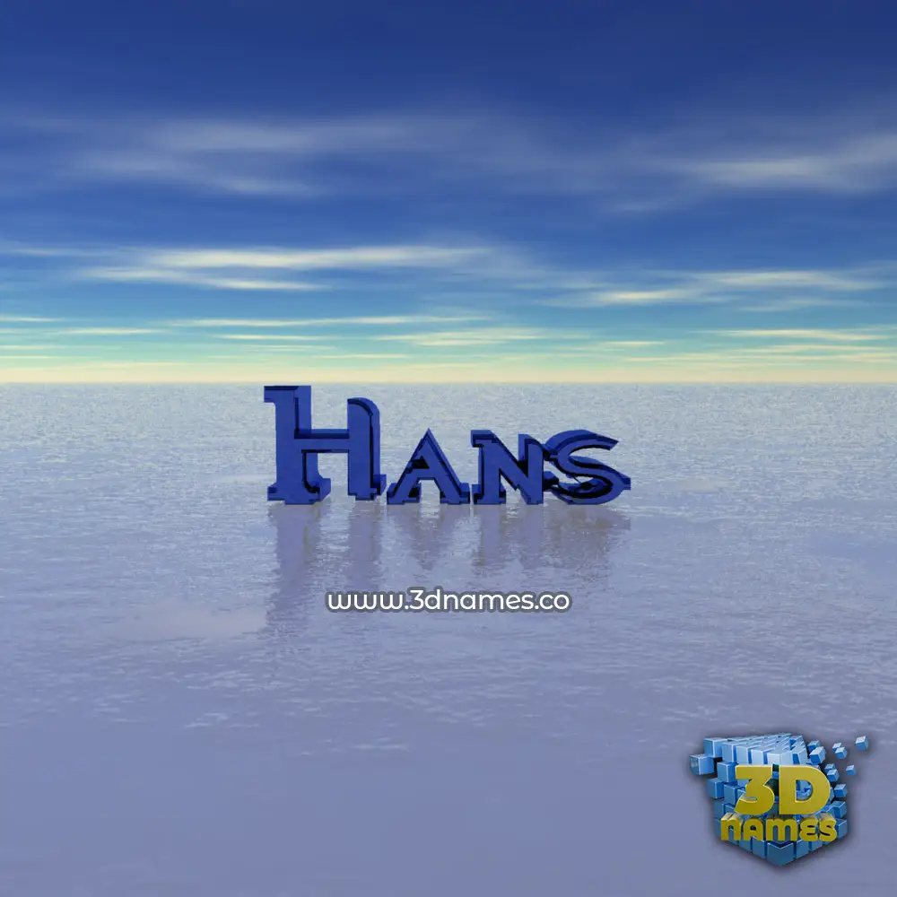 hans in Horizon style - 3D name wallpaper