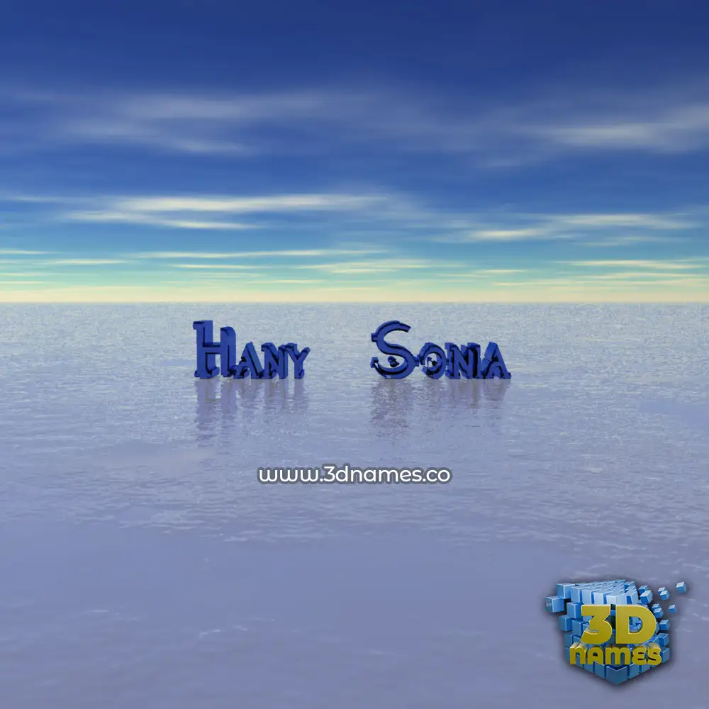 hany   sonia in Horizon style - 3D name wallpaper