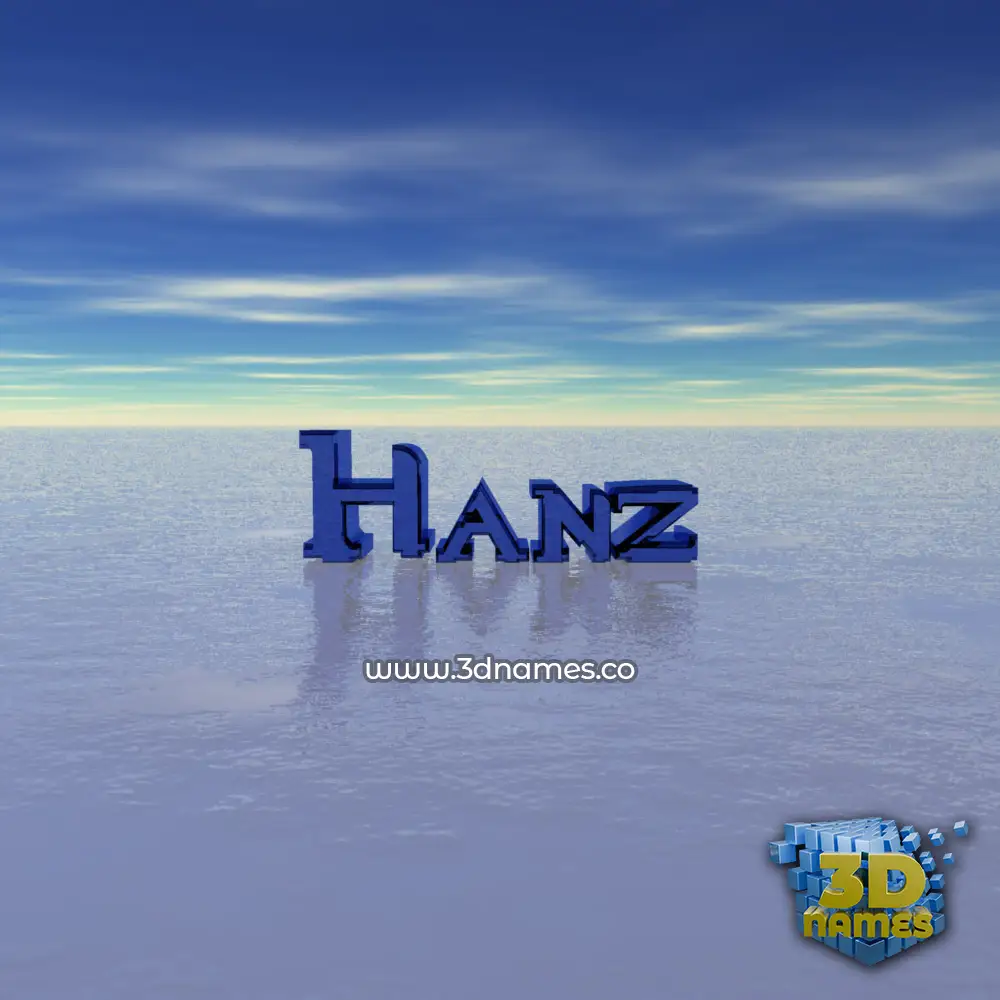 hanz in Horizon style - 3D name wallpaper