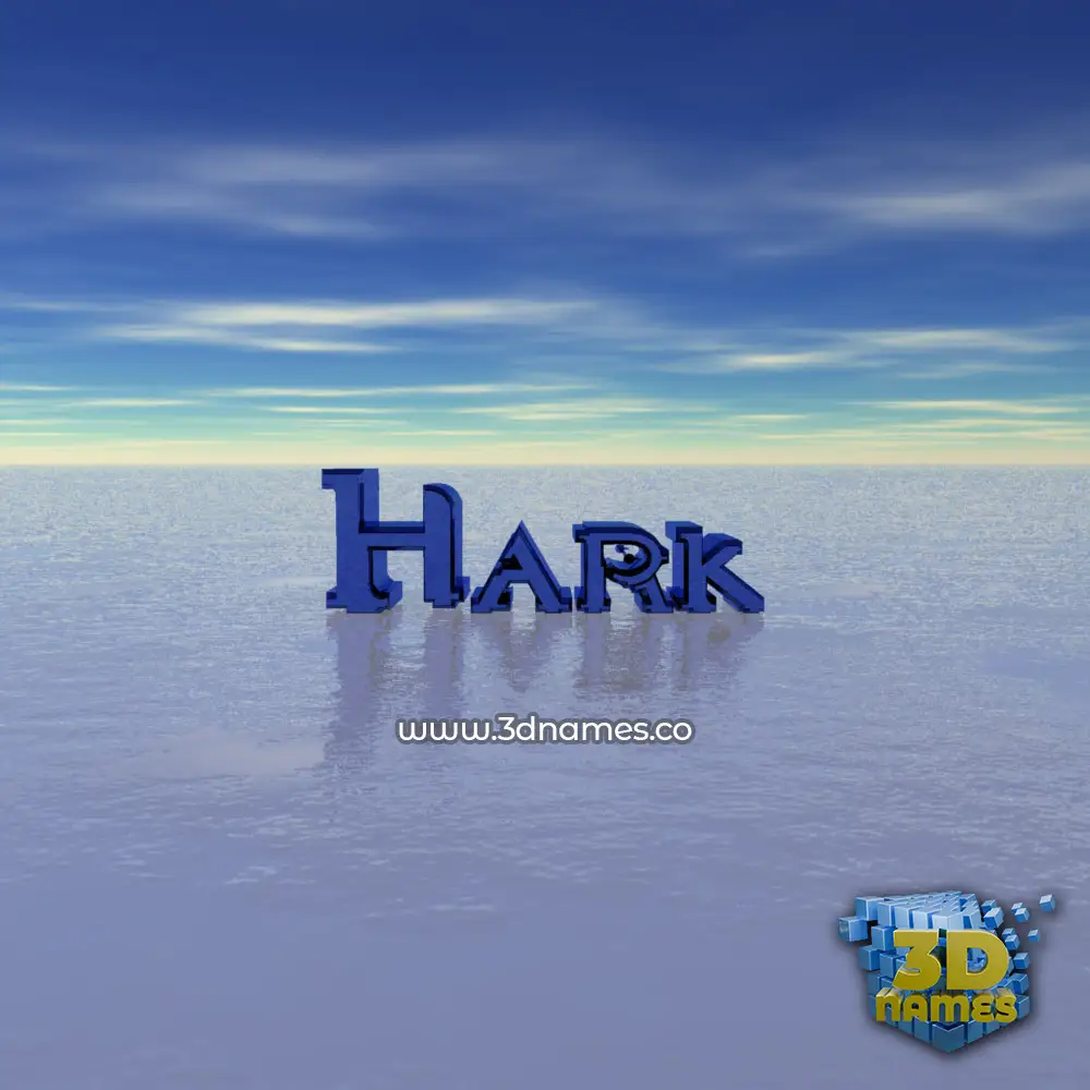 hark in Horizon style - 3D name wallpaper