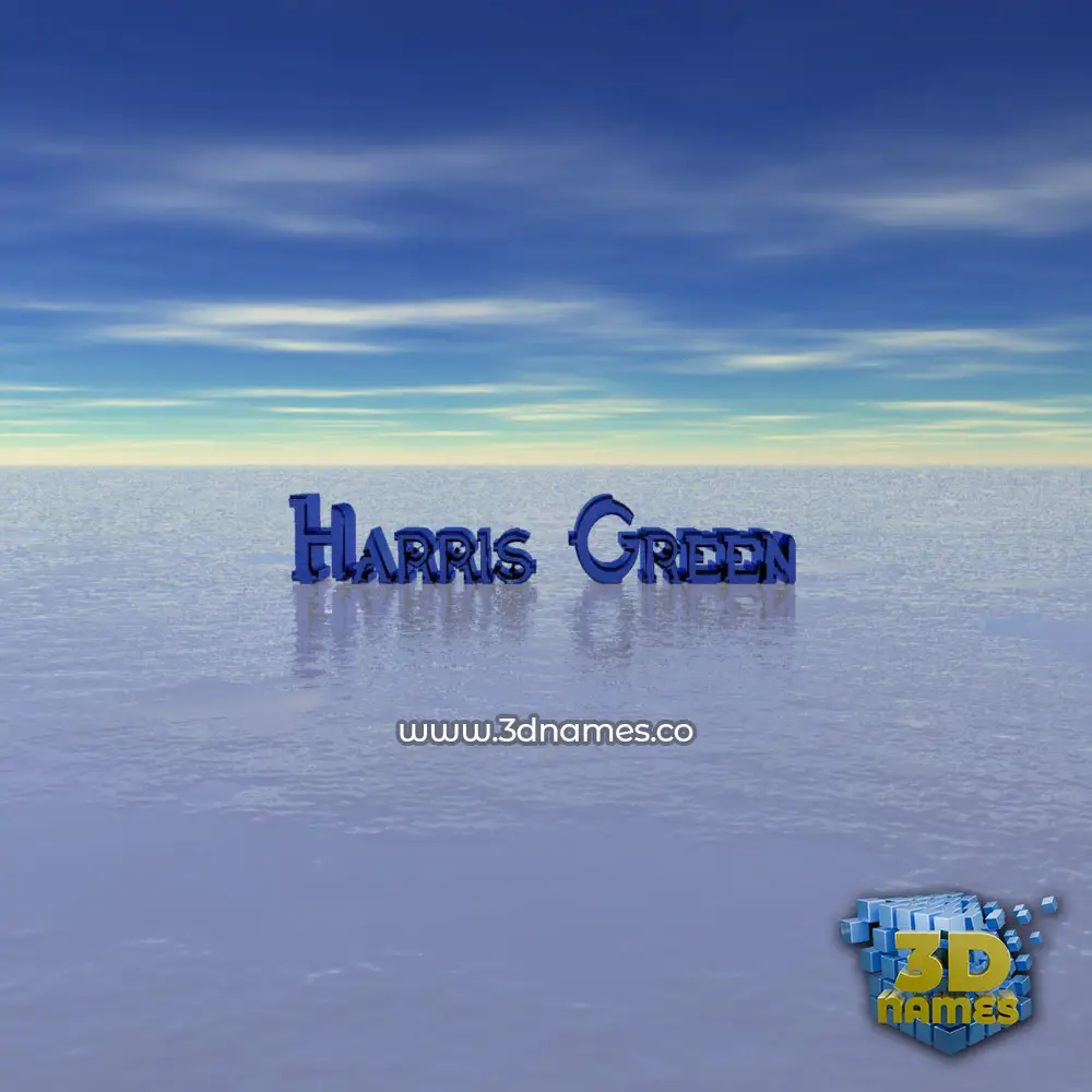 harris green in Horizon style - 3D name wallpaper