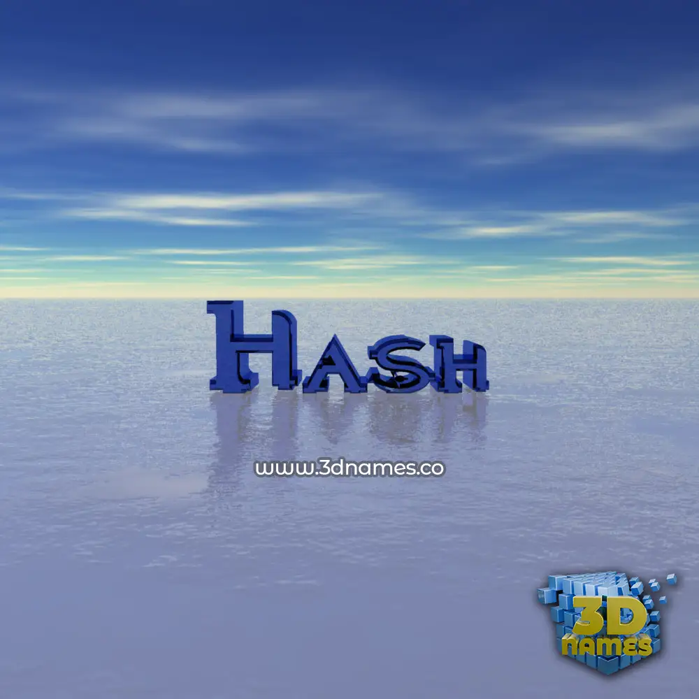 hash in Horizon style - 3D name wallpaper