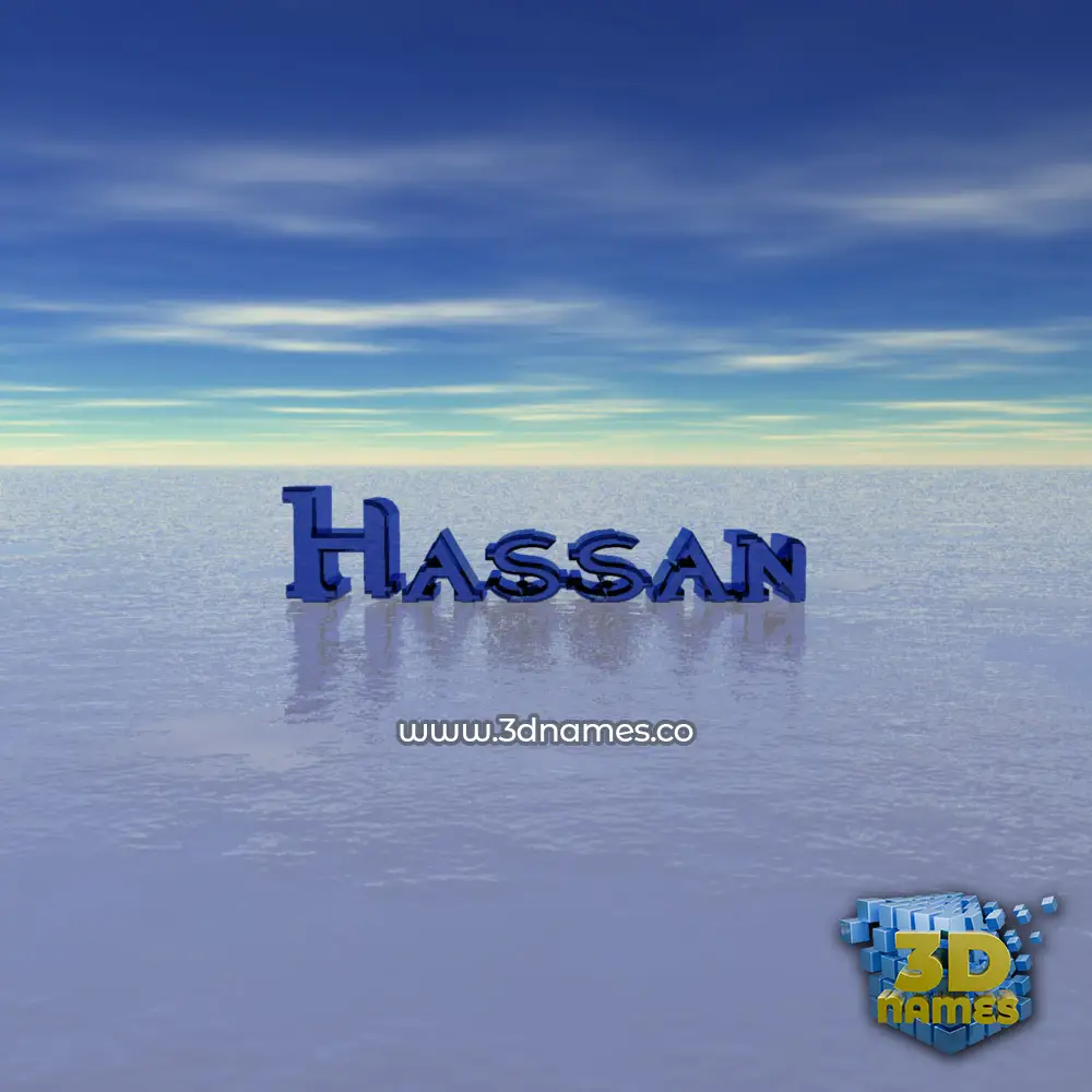 hassan in Horizon style - 3D name wallpaper