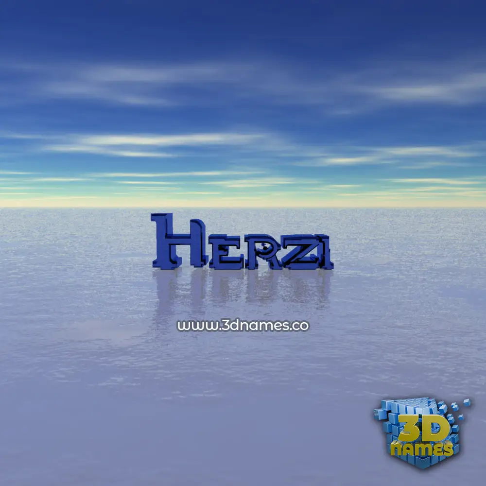 herzi in Horizon style - 3D name wallpaper