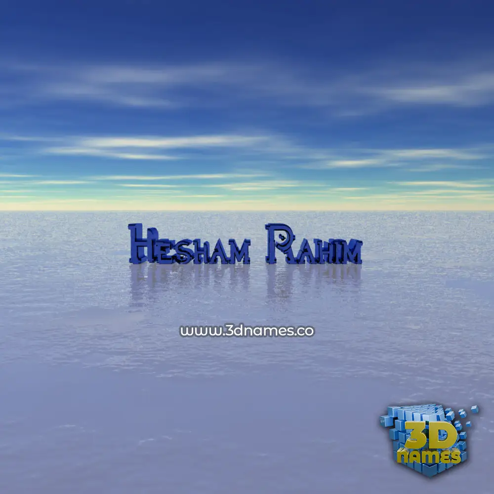 hesham rahim in Horizon style - 3D name wallpaper