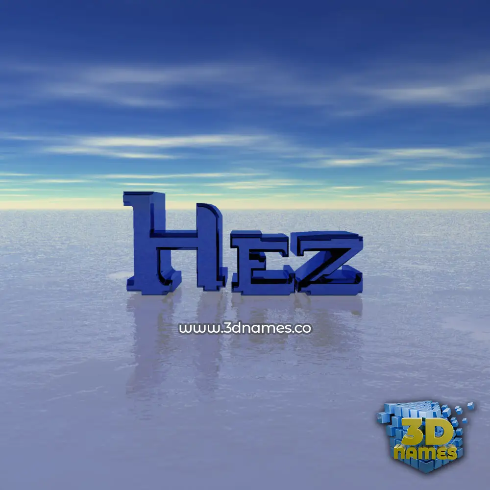 hez in Horizon style - 3D name wallpaper