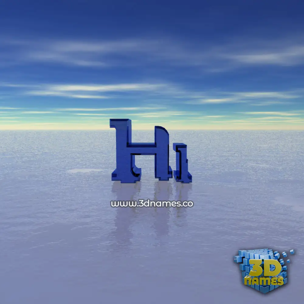 hi in Horizon style - 3D name wallpaper