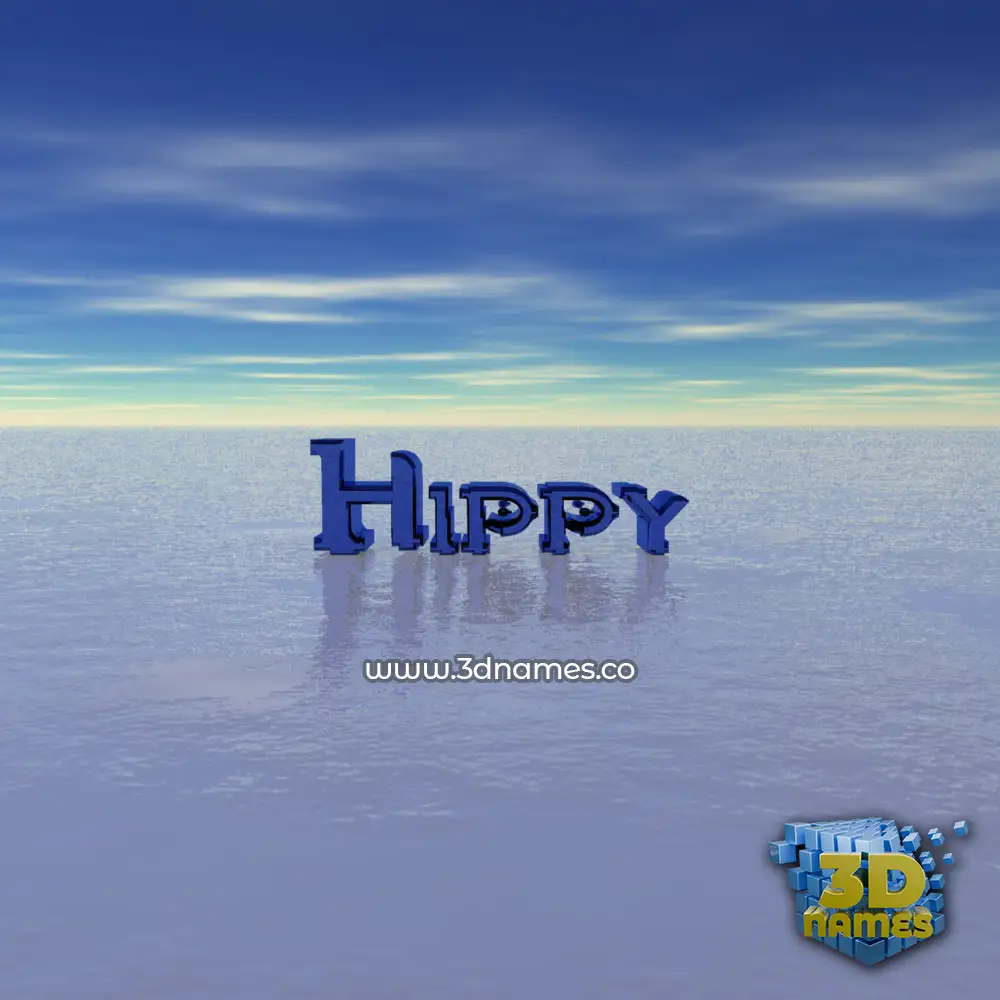hippy in Horizon style - 3D name wallpaper