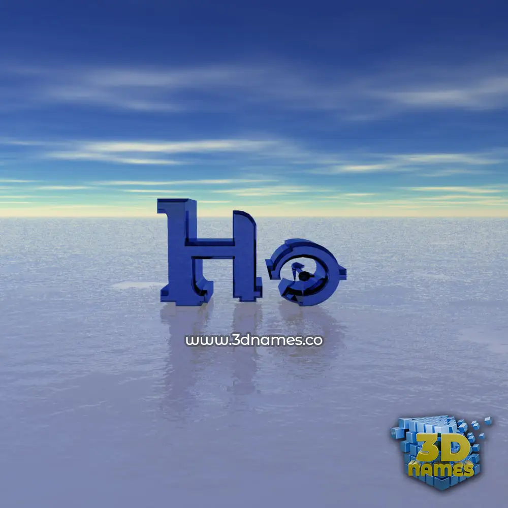 ho in Horizon style - 3D name wallpaper