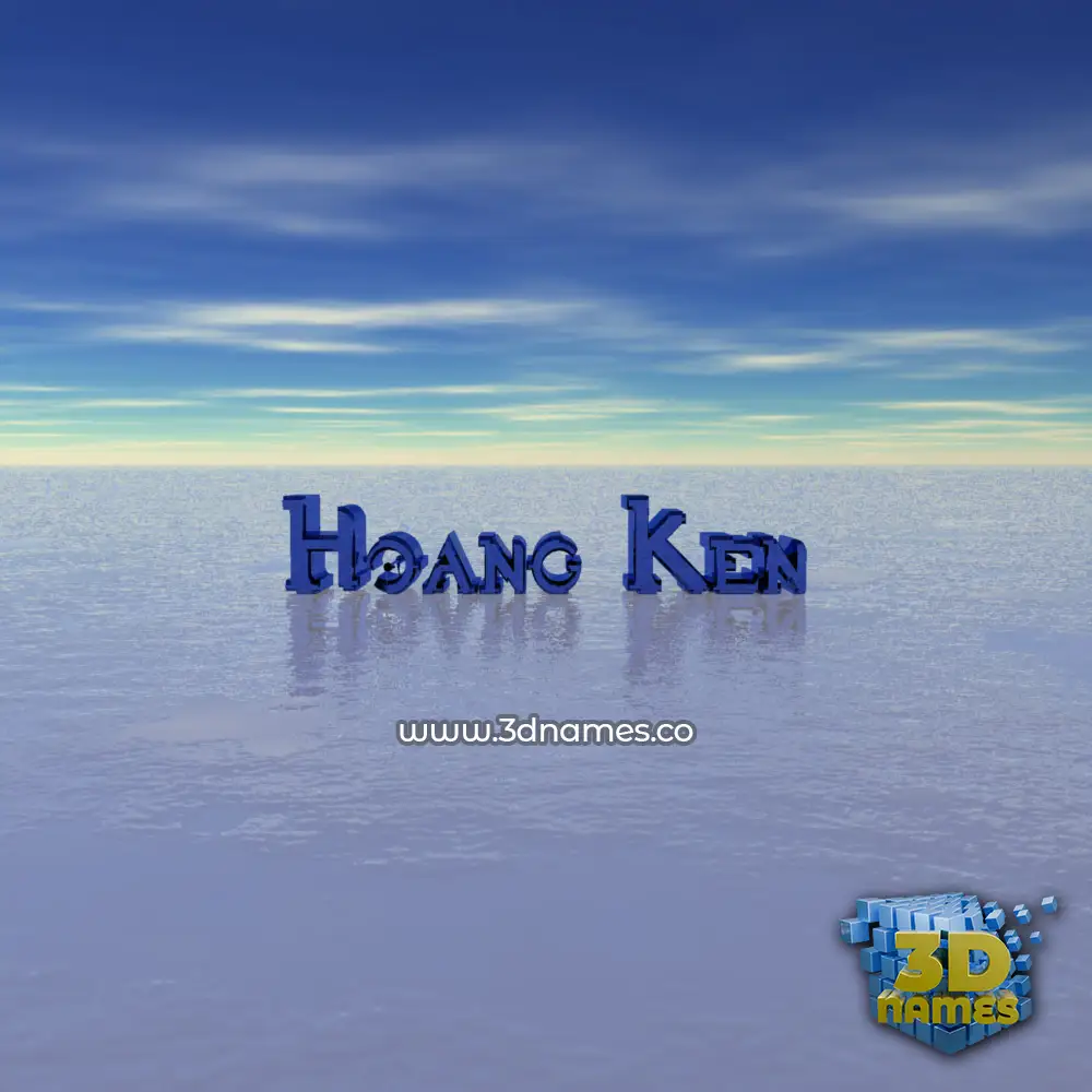 hoang ken in Horizon style - 3D name wallpaper