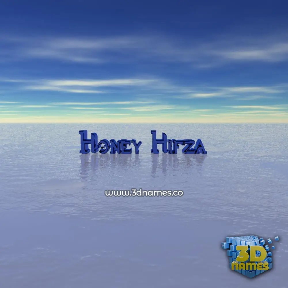 honey hifza in Horizon style - 3D name wallpaper