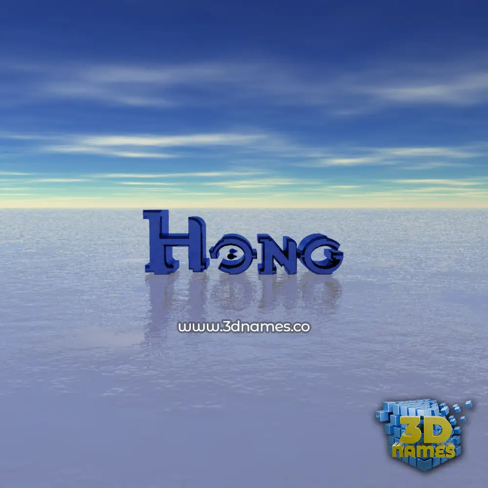 hong in Horizon style - 3D name wallpaper