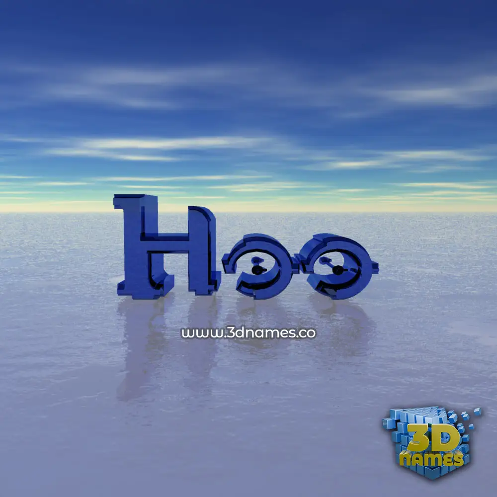hoo in Horizon style - 3D name wallpaper