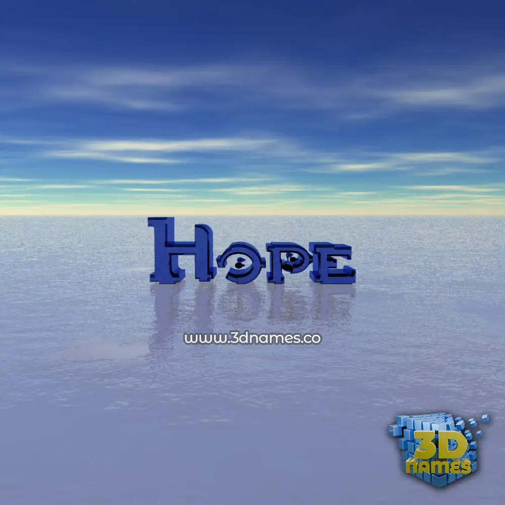 hope in Horizon style - 3D name wallpaper