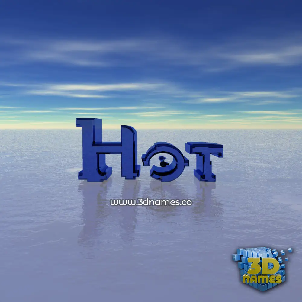 hot in Horizon style - 3D name wallpaper