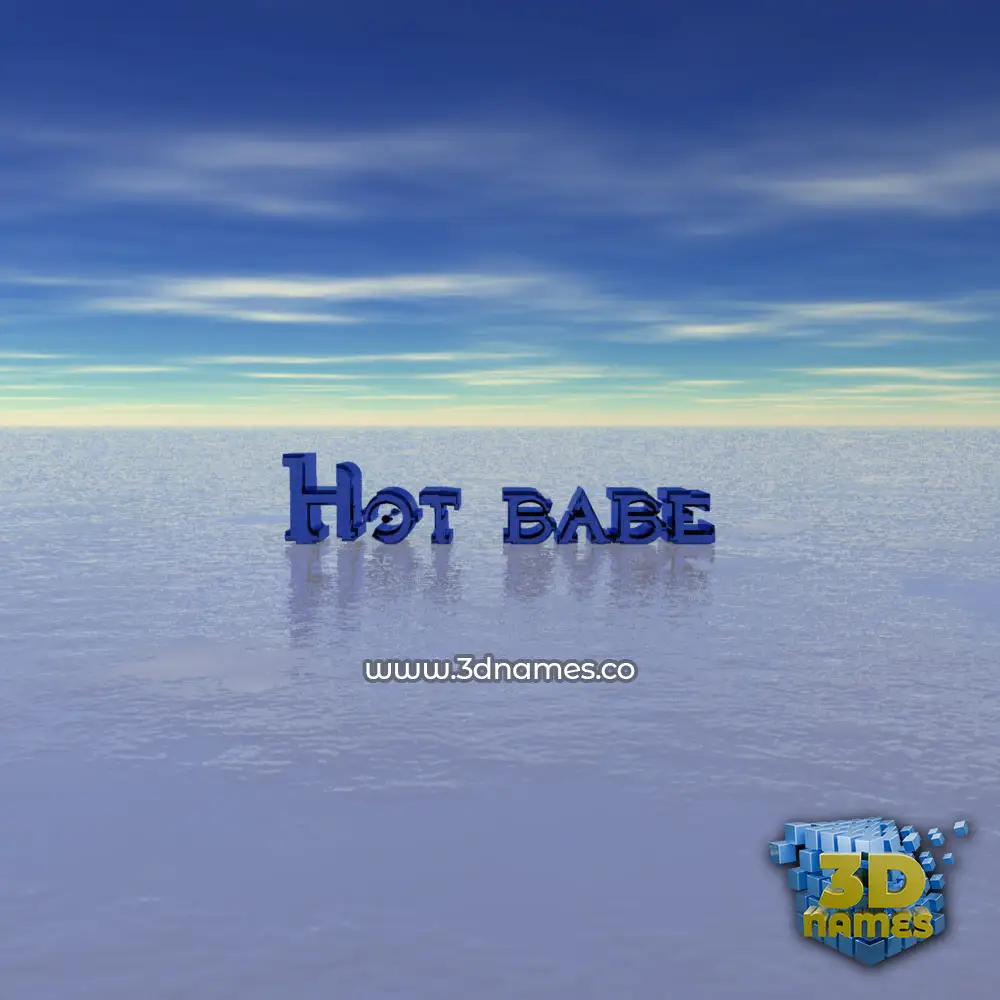 hot babe in Horizon style - 3D name wallpaper