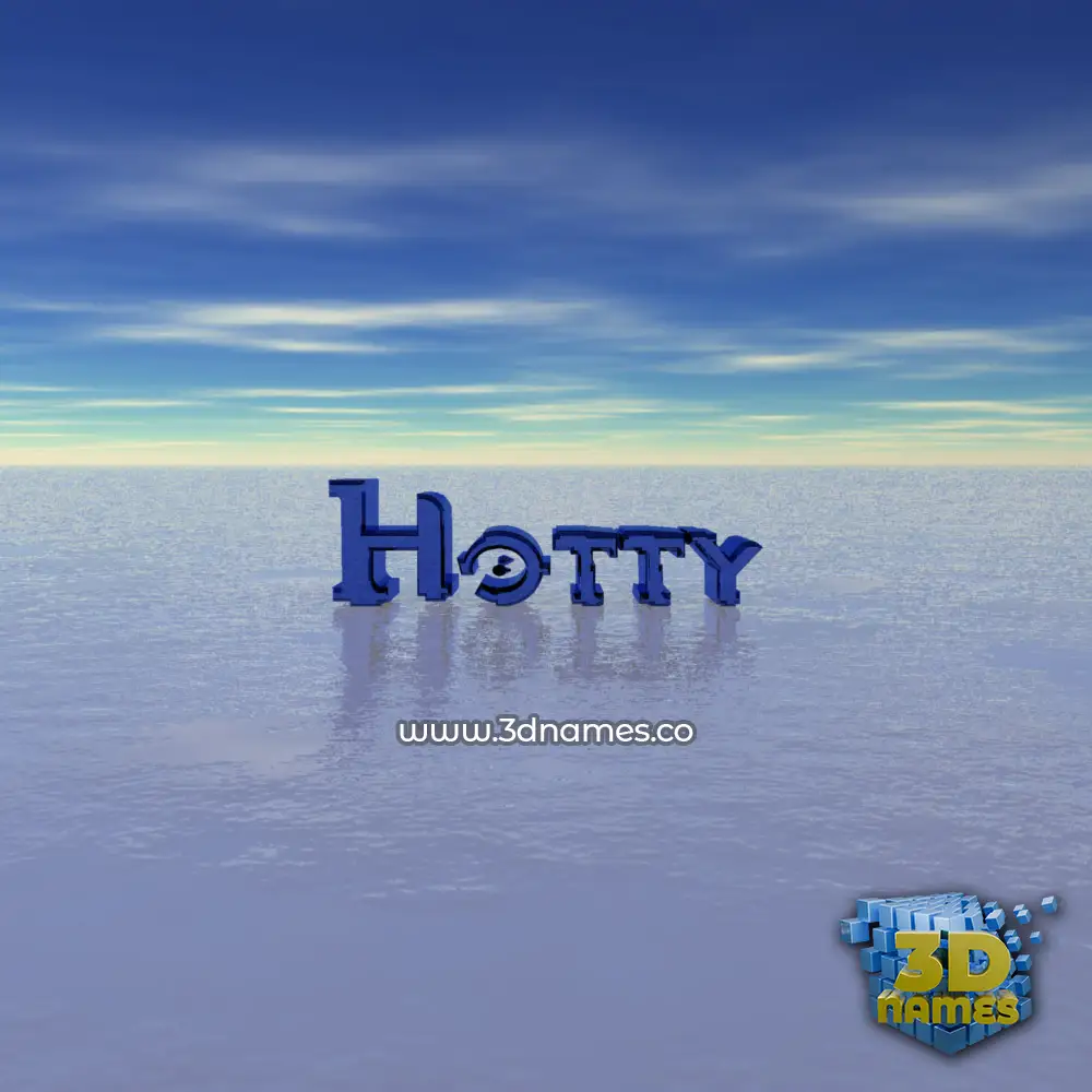 hotty in Horizon style - 3D name wallpaper