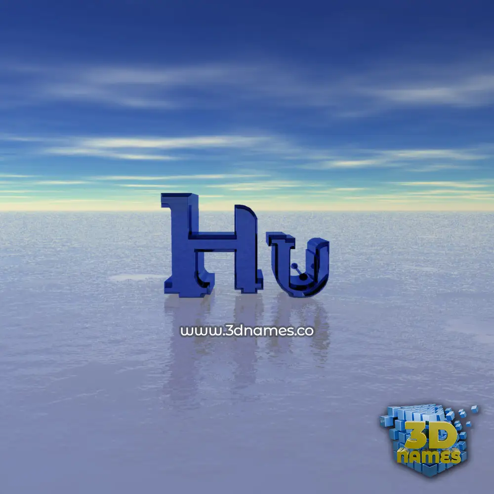 hu in Horizon style - 3D name wallpaper