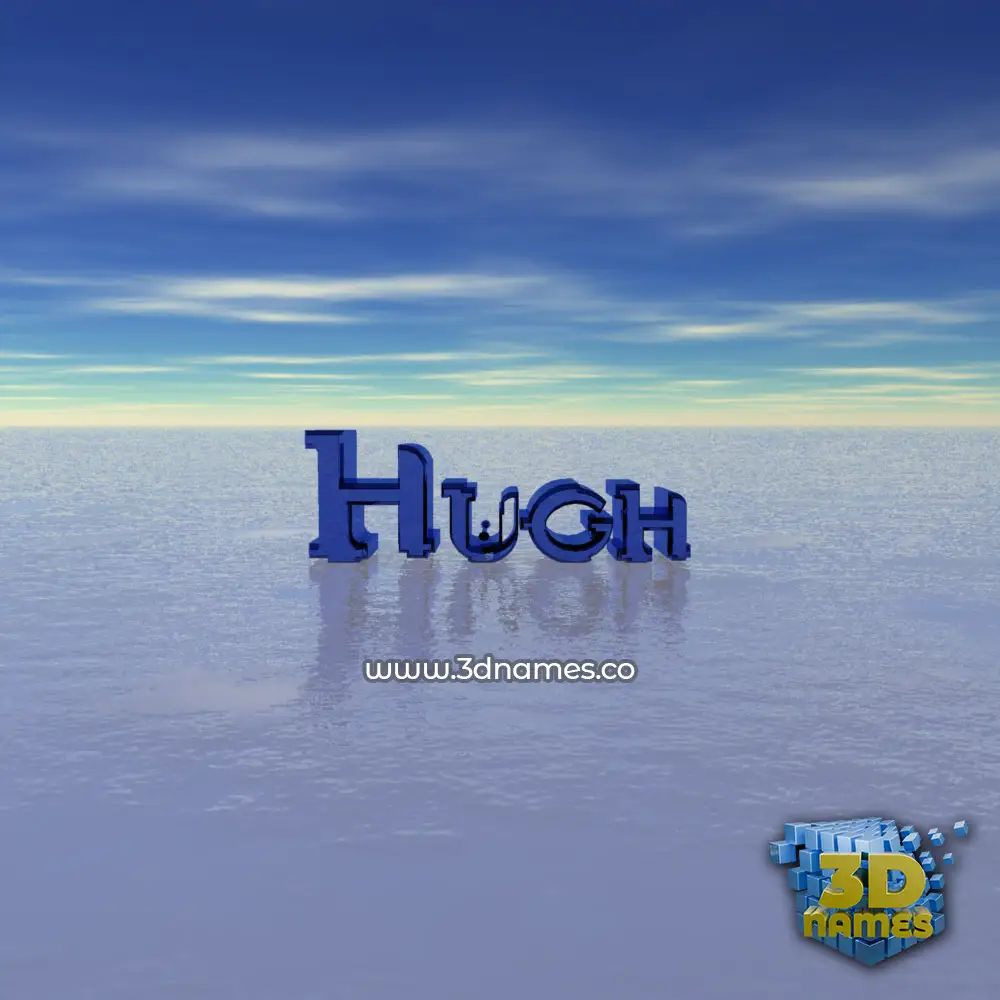 hugh in Horizon style - 3D name wallpaper