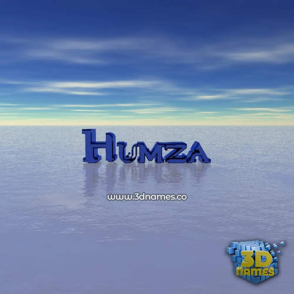 humza in Horizon style - 3D name wallpaper