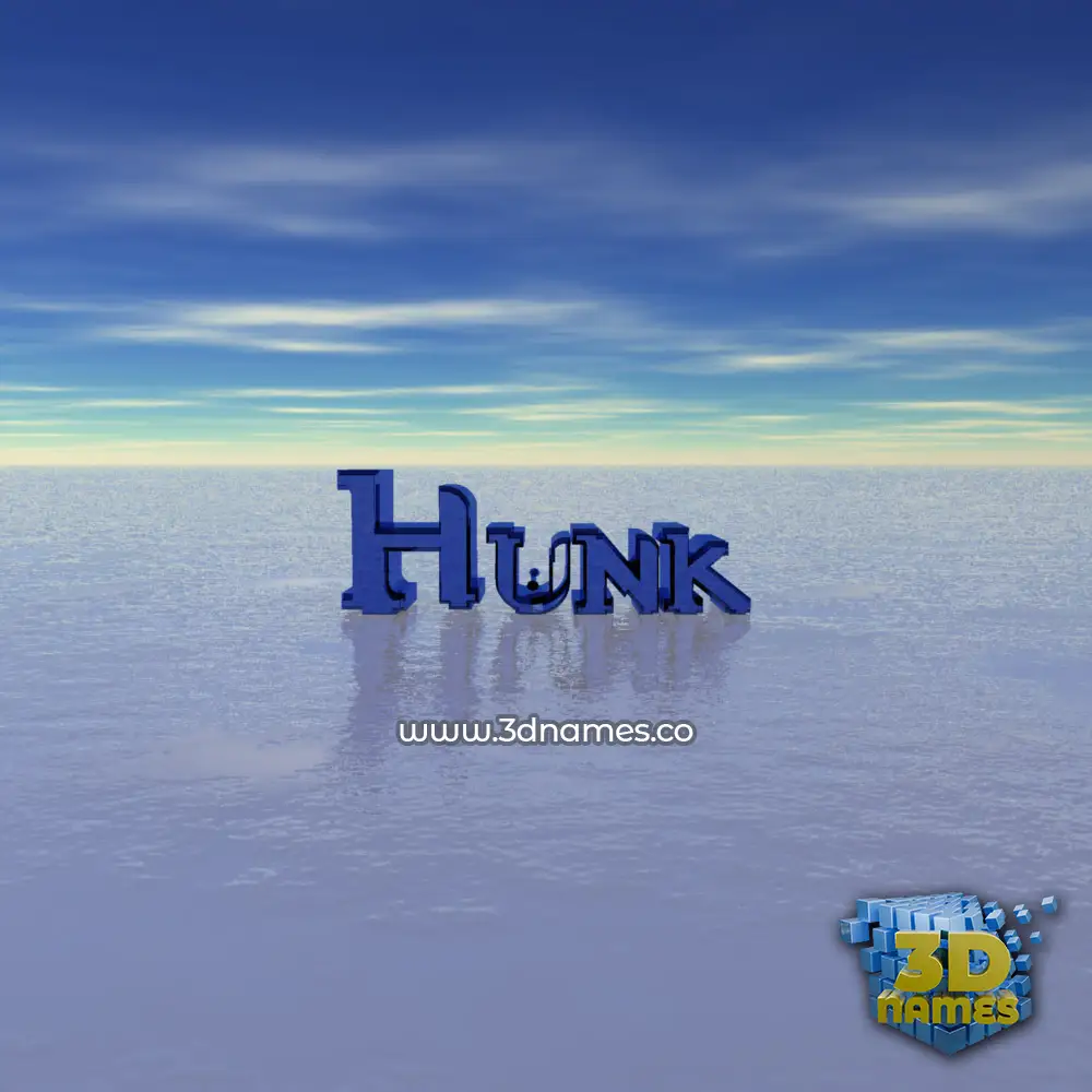 hunk in Horizon style - 3D name wallpaper
