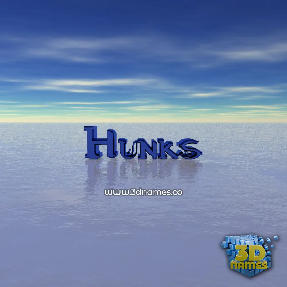 hunks in Horizon style - 3D name wallpaper