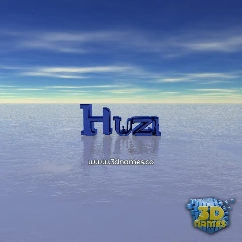 huzi in Horizon style - 3D name wallpaper