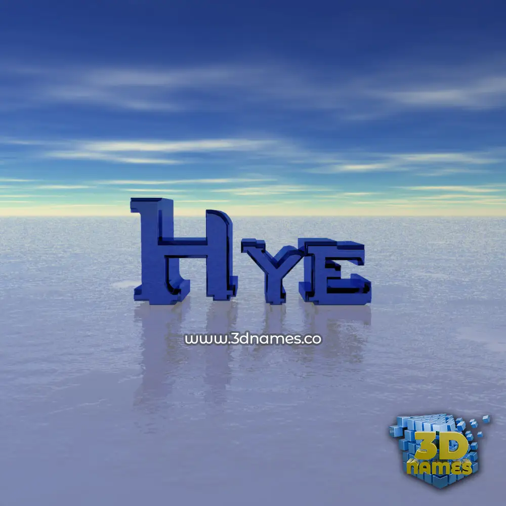 hye in Horizon style - 3D name wallpaper