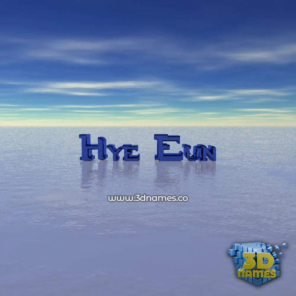 hye eun in Horizon style - 3D name wallpaper