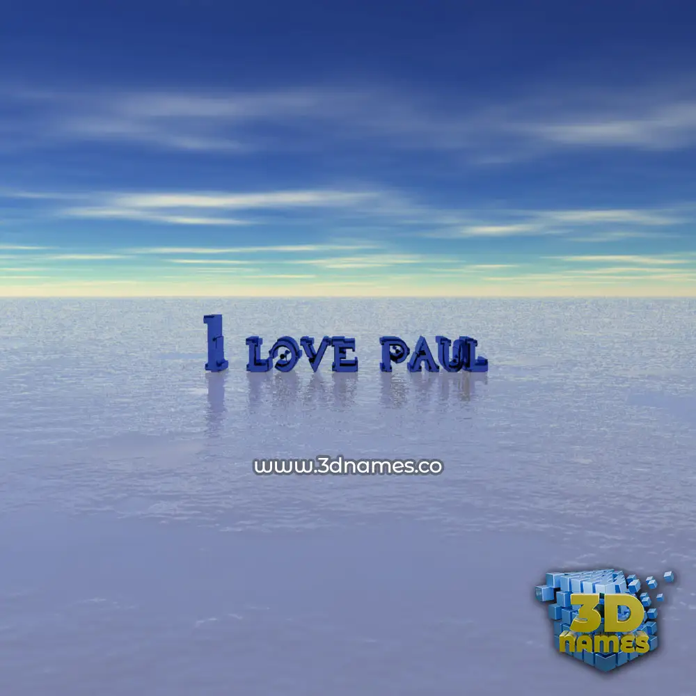 i love paul in Horizon style - 3D name wallpaper