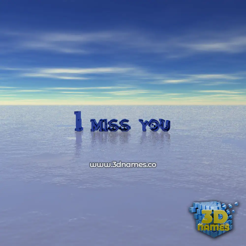i miss you in Horizon style - 3D name wallpaper