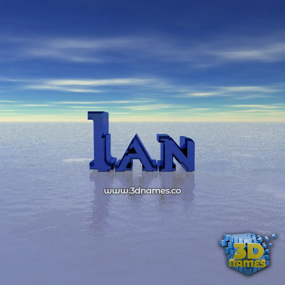ian in Horizon style - 3D name wallpaper