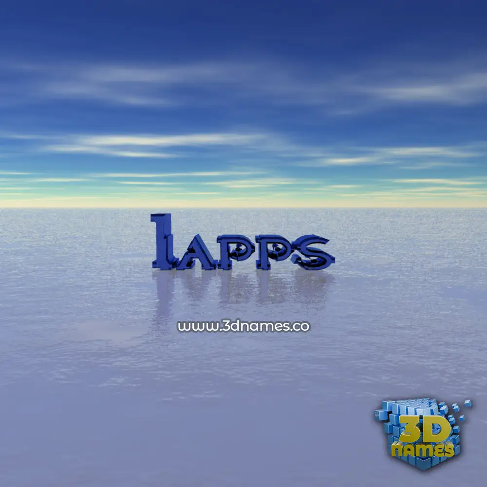 iapps in Horizon style - 3D name wallpaper
