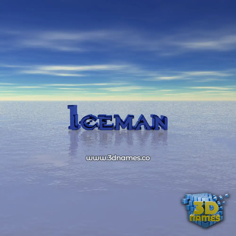 iceman in Horizon style - 3D name wallpaper