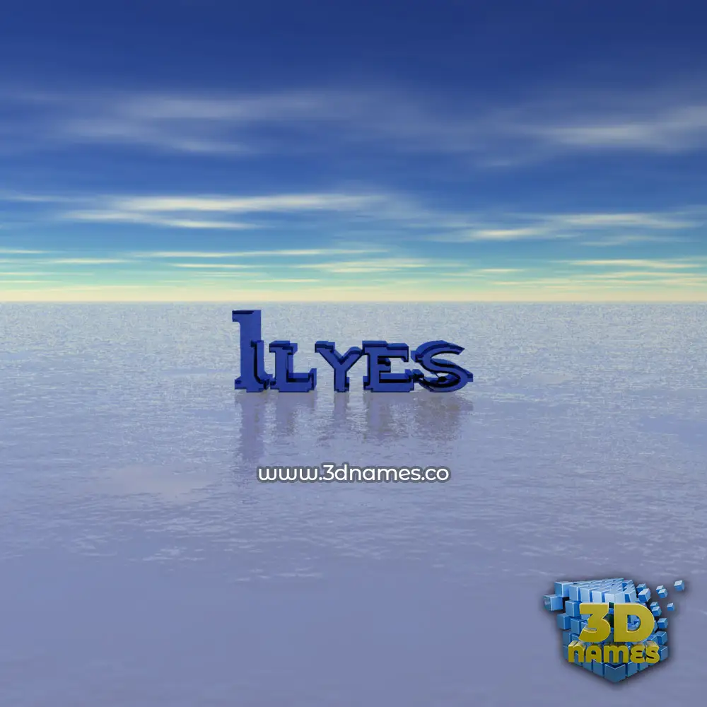 ilyes in Horizon style - 3D name wallpaper